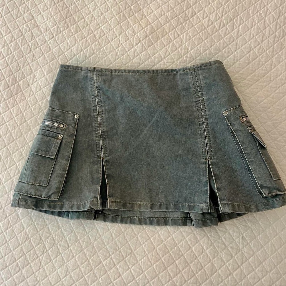 Vintage Y2k Billabong Grey Cargo Mini Skirt